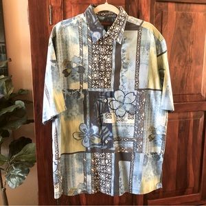 Men’s Casual Aloha Button down short sleeve silk shirt